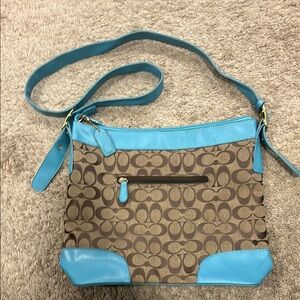 Coach Blue and Brown Women's Bag